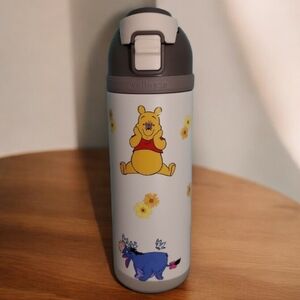 24 oz Winnie the Pooh Water Bottle Sip or Pour Removable Straw Stainless Steel